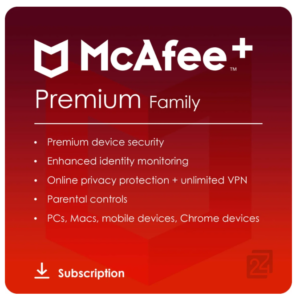 McAfee+ Premium Family Unlimited Devices / 1 Year