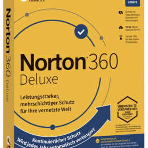 Norton 360 Deluxe, 50GB Cloud Backup - 5 Pc - 1 Year Download