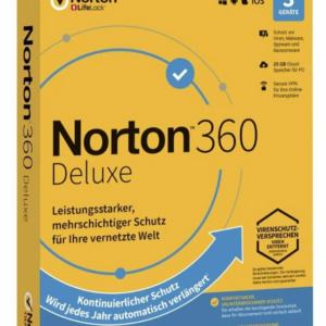Norton 360 Deluxe, 25 GB Cloud Backup - 3 Pc / 1 Year