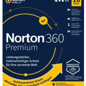 Norton 360 Premium, 75 GB Cloud - 10 Devices / 1 Year