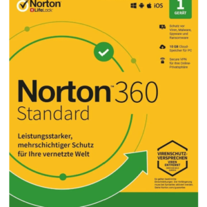 Norton 360 Standard, 10 GB cloud backup, 1 PC - 1 year