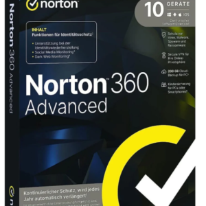 Norton 360 Advanced 10 Pc - 1 Year